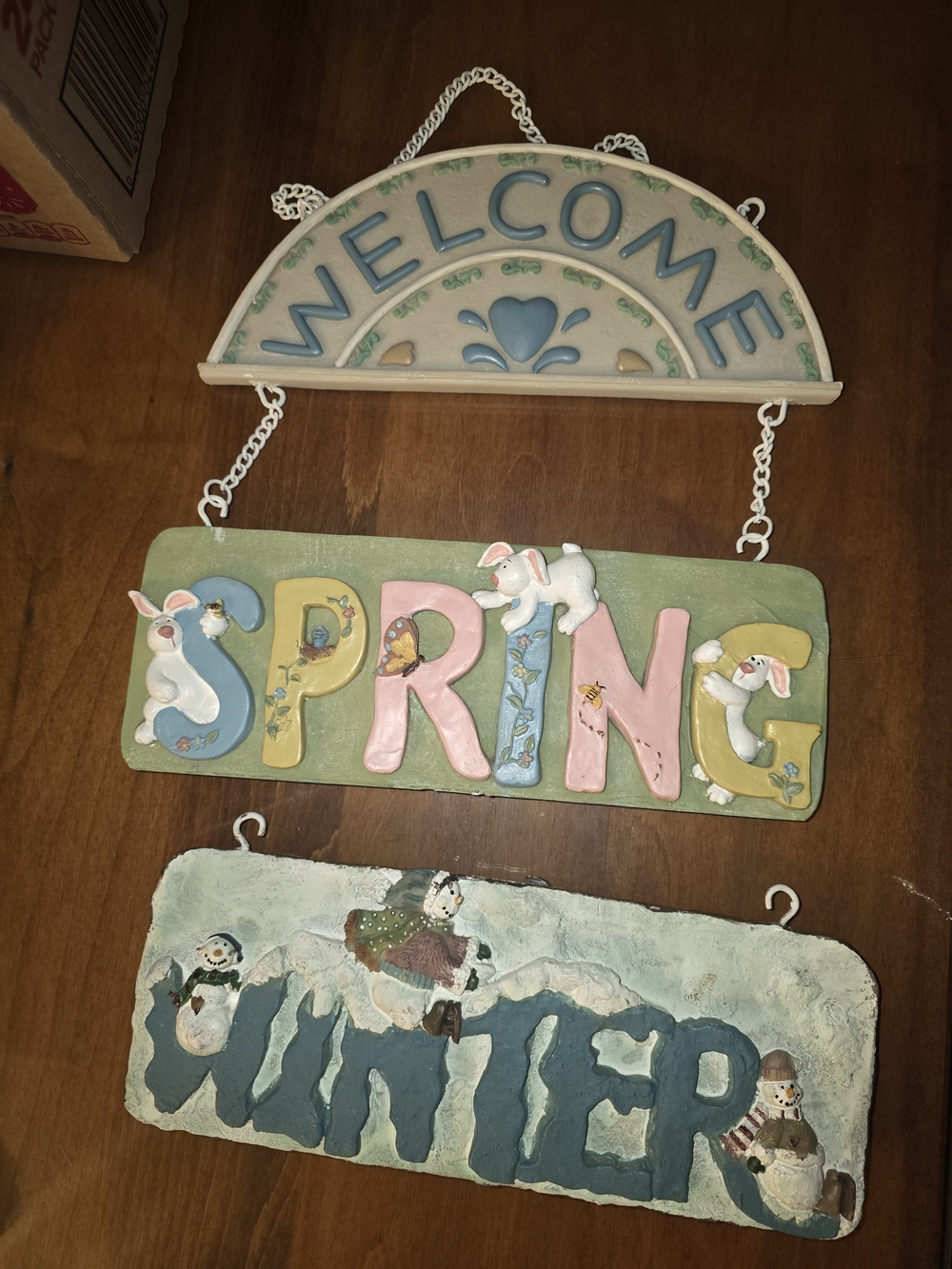 Pastel Seasons Change Welcome Wall Hanging - Multicolor
